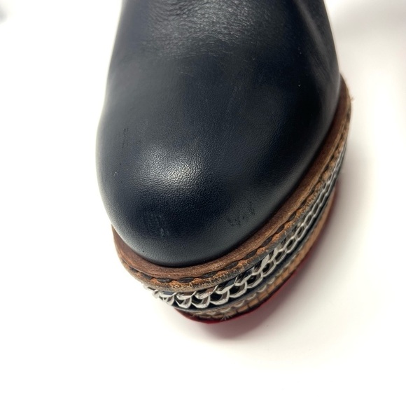 Christian Louboutin Black Smooth Leather Ankle Booties size 9 - Picture 6 of 15